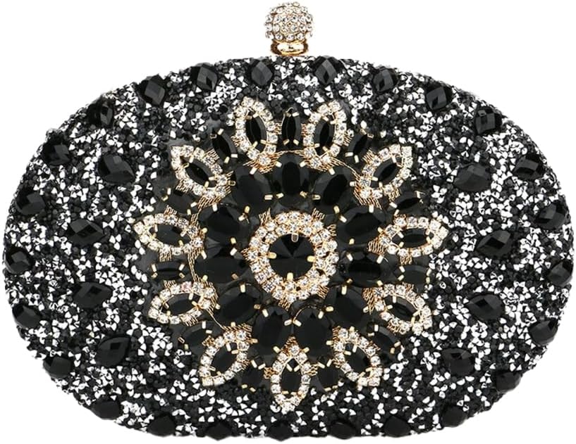 Halemet Rhinestone Evening Bags for Women Formal Sparkly Clutch Purse Trendy Evening Clutch Bag Wedding Prom Cocktail Party