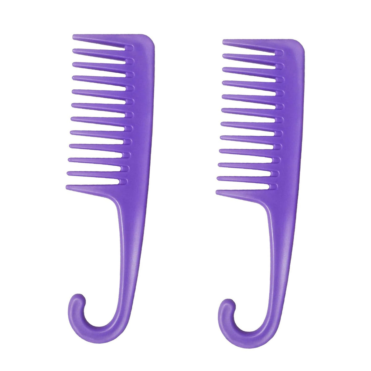 Wapodeai Wide Tooth Comb Detangling Hair Brush, Premium Care Handgrip Comb, Apply to For Curly, Wet, Dry, Thick Hair Etc. (Purple)