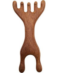 Wooden Scalp Massager Comb for Hair Growth, 2 Pack Wood Wide Tooth Comb for Women Men, Natural Sandalwood Head Massager