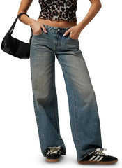 PacSun Women's Casey Low Rise Baggy Jeans Medium Indigo Tinted