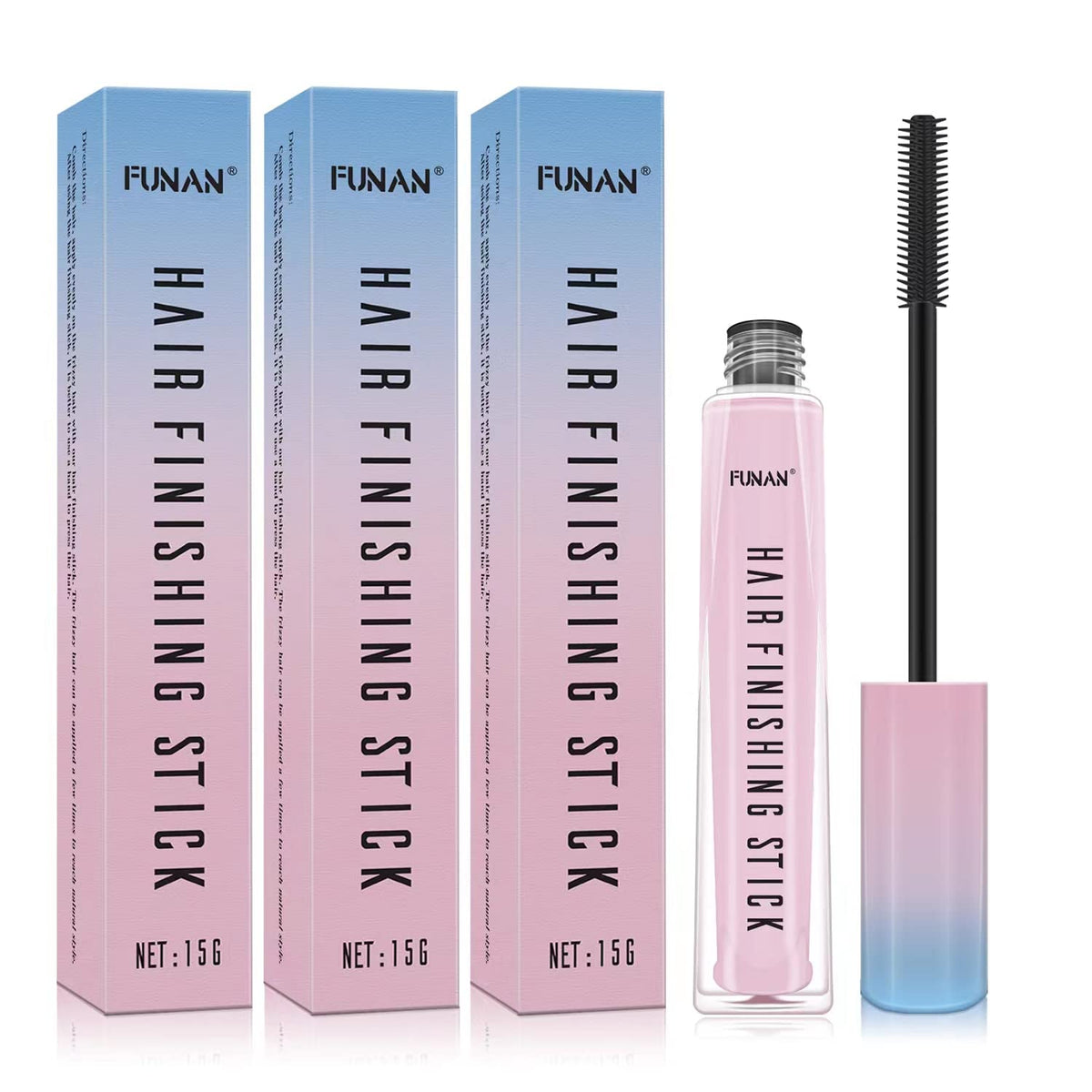 Hair Finishing Stick 2 Pack, Flyaway Feel Stick Hair, Small Broken Hairs Finishing Cream, Non-Greasy and Non-Sticky