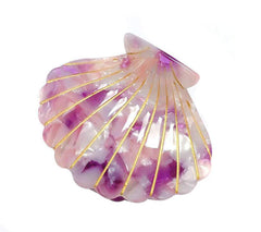 Shell Jaw Clip Hair Claw Clip Clamps Resin Hair Clips Marble Pattern Hairpins Hair Accessories for women Styling Hairdressing (White)