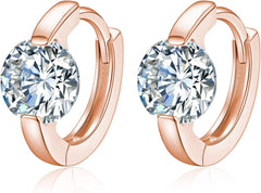 2 Ct Moissanite Earrings 925 Sterling Silver Moissanite Hoop Earrings Diamond Jewelry Gifts for Women Wife