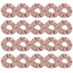 Didder 20 Pcs Pink Velvet Scrunchies, Soft Hair Ties for Women Girls Elastic Bobbles Ropes Scrunchie, Cute Hair Accessories for Daily Use
