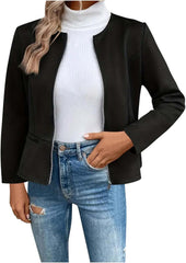 Women's Faux Suade Jackets Zip Up Open Front Cardigan Outwear Long Sleeve Fashion Fall Outfits Moto Biker Short Coats