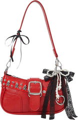 Verdusa Women's Y2k Star Embroidery Shoulder Bag Mini Chain Hobo Handbag Purses