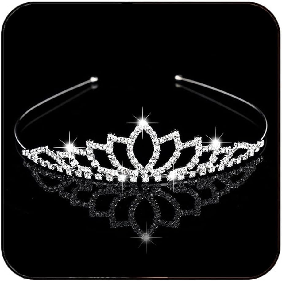 Kilshye Silver Tiaras and Crowns Rhinestone Wedding Tiara Birthday Prom Crown Hair Accessories for Women