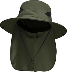 NPJY Sun Fishing Hats with Neck Flap for Men Women UV Sun Protection Bucket Hat