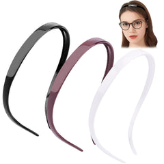 TOBATOBA Flex No Pressure Headbands for Glasses Wearers, Sunglasses Headband No Headache Comfortable Headbands Non Slip, Matte Plastic Hairbands with Teeth, Hair Accessories for Women Girls