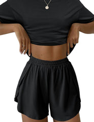 Kistore Summer 2 Piece Pajamas Sets Short Sleeve Sleepwear Pjs Lounge Split Short Sets