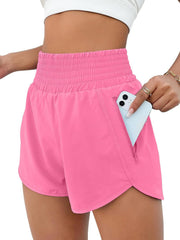 BMJL Women's Athletic Shorts High Waisted Running Short Pocket 2.5" Sporty Shorts Gym Elastic Workout Shorts
