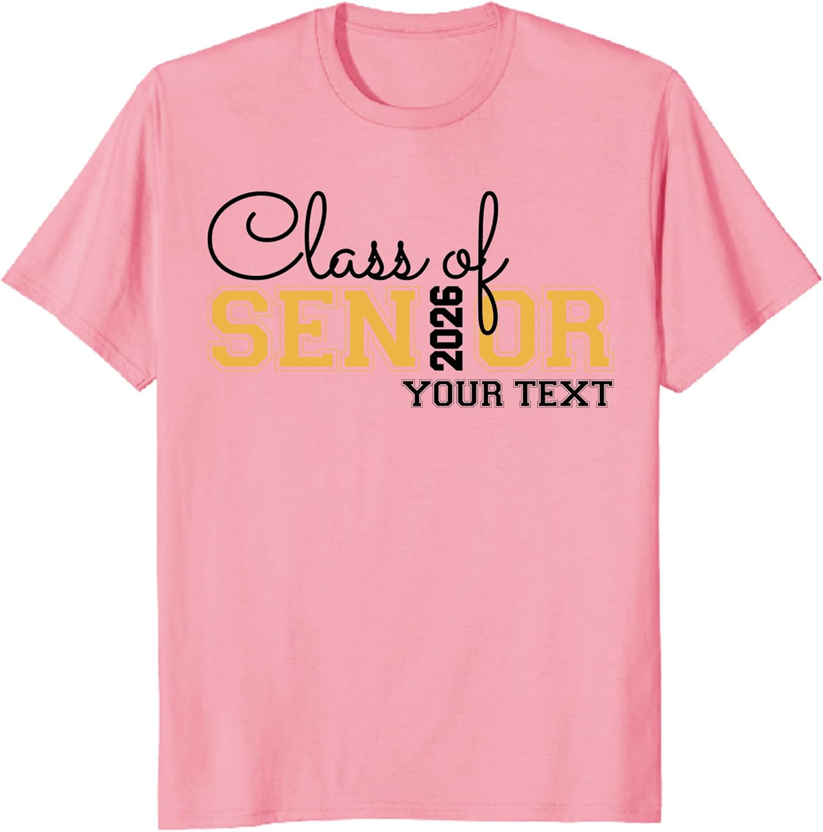 Custom Senior 2026 Shirt, Class of 2026 Graduation T-Shirt, Customizable Matching Graduation Party Apparel, Senior 2026 Tee