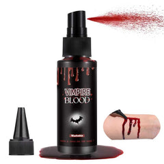 Halloween Fake Blood Spray, Washable Fake Blood Makeup Kit, Halloween Realistic Fake Blood, Perfect for Vampire Makeup, Clown & Sfx & Cosplay & Zombie Make Up Kit, 2 Pack