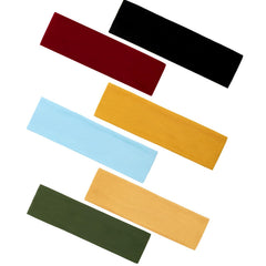 6PCS Headbands for Women Non Slip - Fashion Elastic Sports Hair Bands for Women’s Hair - Soft Cotton Cloth Stretchy Headbands for Girls for Yoga Workout Exercise Running Sports