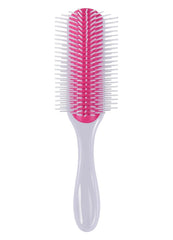 Hair Brush for Women Men Curly Wet or Dry Hair Classic Detangling Brushes 7 Row for Natural Thick Hair, Blow Styling Separating, Shaping Defining Curls Tools Travel Bristle Black Hairbrush