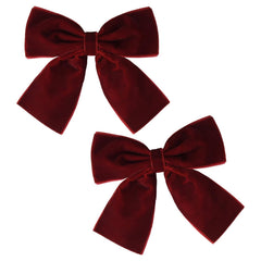 2PCS Velvet Hair Bows Black Hair Ribbon Clips 4" Big Fall Alligator Clips Hair Accessories for Women Girls Toddlers Kids Baby