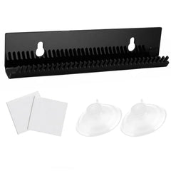 Hair Extension Holder Hanger Braiding Hair Rack w/2 Suction Cups - Secures Extra Wide Wefts Including Halos, Hand Tied & Full Bundles