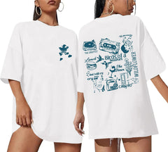 Oversized Concert Album Shirts Rock Band Tees for Women Hip Hop Gifts for Concert Lovers Music Festival Outfits Tops