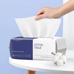 Disposable Face Towel, 600 Count Face Towels, for Washing Soft Cotton Dry Wipes Facial Cloths Towelettes for Washing and Drying, Facial Tissue for Cleansing, Skincare and Makeup Remover