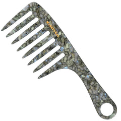 D1 | Wide Tooth Handle comb for Curly Hair| Elevates, Preserves Curl, Eliminates frizz, Acetate comb(White Purple)