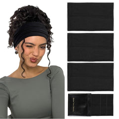 Huachi Wide Headbands: Boho Elastic Non-Slip Thick Stretchy Headbands for Women's Workout, Running, and Active Wear