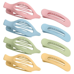 8 Pcs Flat Hair Clips, Neutral Color Flat Claw Clips 2 Styles Hair Claws for Women Girls Thin Hair French Hair Barrettes Accessories
