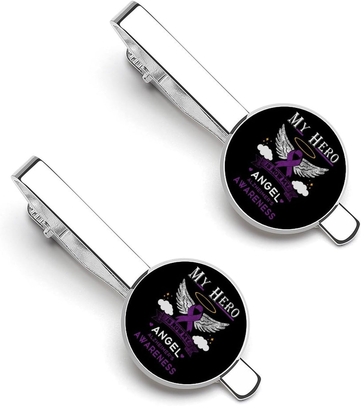 Tie Clip for Men,Round Tie Bar Clips And Cufflinks Set for Luxury Clothing Accessories 2 Pcs-O7DS