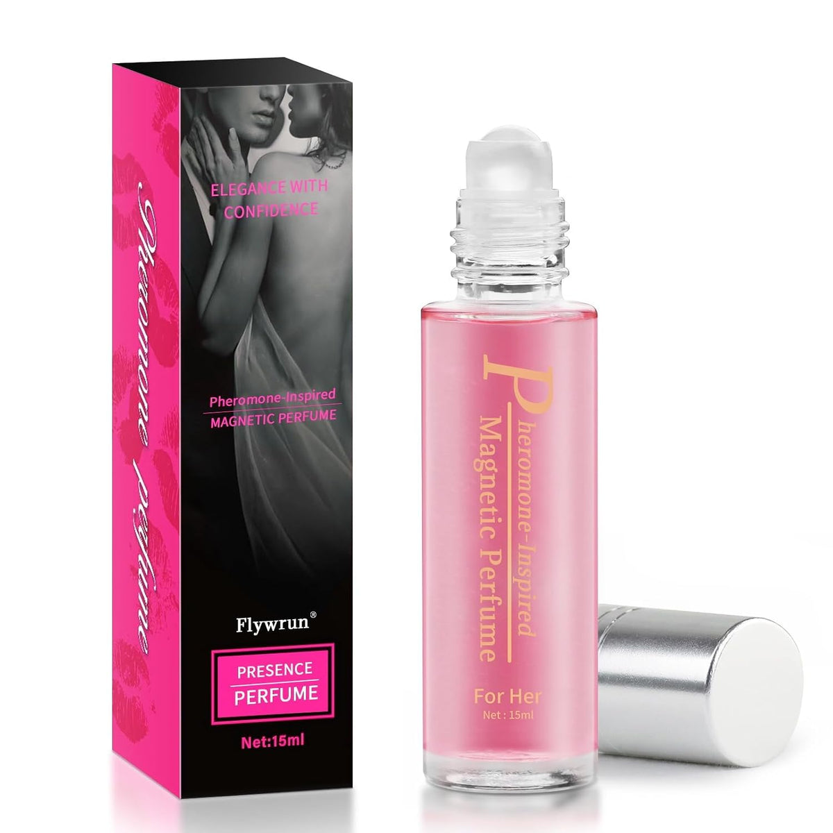 Pheromones Perfumes for Women Roll-On, Long-Lasting Elegant Fragrance, Enhance Presence & Confidence, Vegan & Cruelty-Free Travel Perfume, 0.53oz