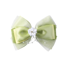 Princess Hair Bow Clips for Girls Women 5 Inch Fairy Hair Accessories Red