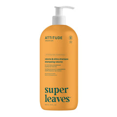 ATTITUDE Nourishing Hair Shampoo, EWG Verified, For Dry and Damaged Hair, Naturally Derived Ingredients, Vegan and Plant Based, Grapeseed Oil and Olive Leaves, 32 Fl Oz