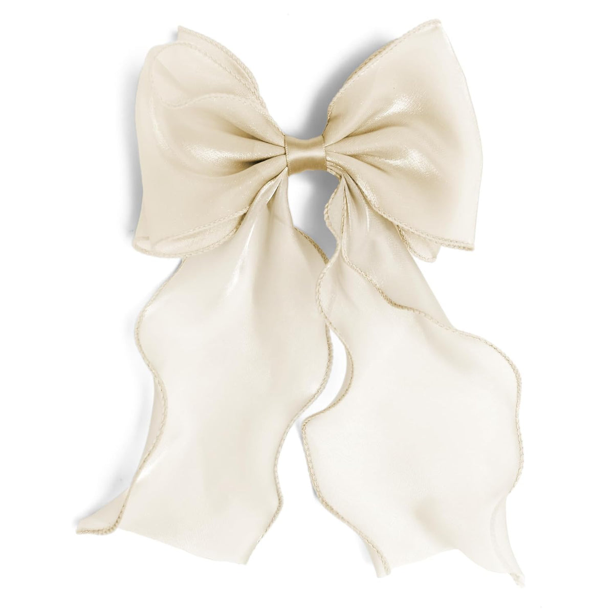 Bow Hair Clips for Women, Large Shiny Mint Green Bow Hair, French Long Tail Bows Hair Clip, Coquette Bows Hair Accessories for Girls