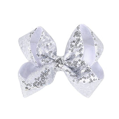 5 Inches Sequins Large Bows Alligator Hair Clip Hair Barrettes Accessories for Women Teens Girls Kids (Pink)