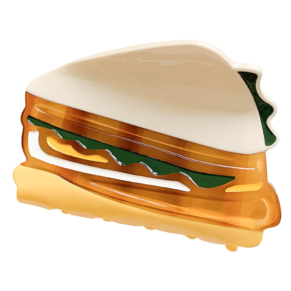 Fun Food Hair Claw Clip, Hot Dog Hair Claw Clips 4in Medium Acetate Hair Clips for Women and Girls Unique Hair Accessories (Colorful)