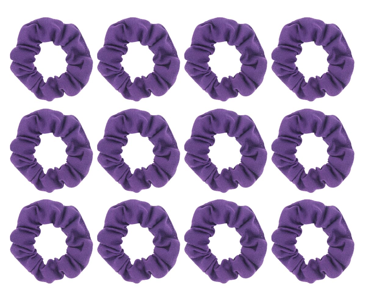 SUSULU Pack of 16pcs Cotton Hair Scrunchies Single Jersey Solid Color Ponytail Holders Elastic Hair Ties for Women Accessories