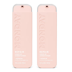 MONDAY HAIRCARE REPAIR Leave in Conditioner with Keratin, Jojoba Oil, Wheat Protein, Cocoa Butter, Argan & Sweet Almond Oil for Dry & Damanged Hair 150mL