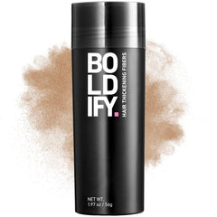 BOLDIFY Hair Fibers (12g) - Fill In Thinning and Fine Hair for an Instantly Fuller, Thicker Look - 14 Shades for Women & Men - Black