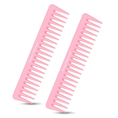 Black Carbon Wide Tooth Comb (7 Inch) - Professional Detangling & Styling Tool for Men & Women, All Hair Types