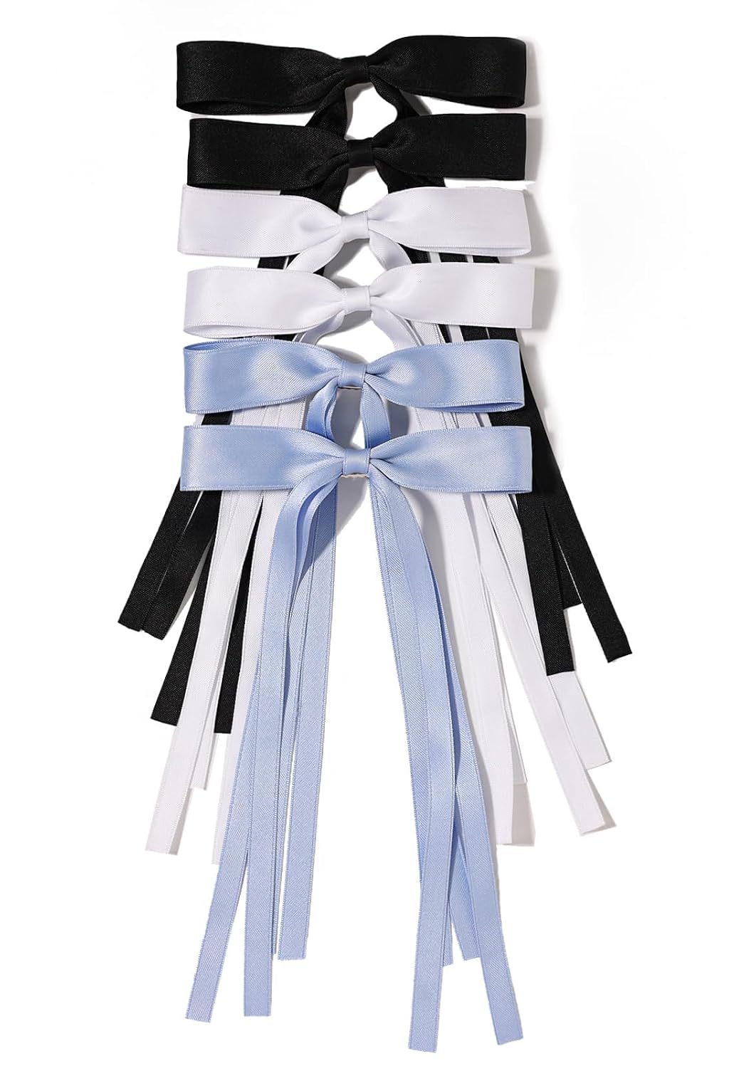 LFOUVRE Hair Accessories: Bow Clips, Tassel Ribbons, Bowknot Barrettes with Long Tails for Women and Girls