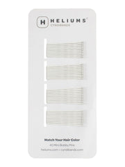 Heliums Mini Bobby Pins - Ash Blonde - 40 Pack, 1.5 Inch Small Hair Pins For Thin Hair & Kids