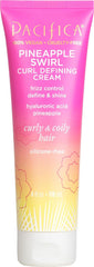 Pacifica Beauty Curl Cream for Curly Hair - Pineapple Swirl Curl Defining Cream - Hair Styling Product for Curly, Wavy, Coily & Curly Hair 1.4 FZ