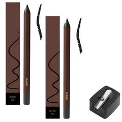 Appreciarel/Blanceresem Plum Eyeliner, 24 HR Waterproof Eyeliner Duo Sharpenable Eye Pencil, Long-Lasting No Smudging RoadthesideEyeliner for Women with Pencil Sharpener (05Brown)
