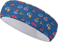Blue Tiger Skin Pattern Unisex Sport Headband Adjustable Absorbent Headwrap for Workout Thin Fitness Gym Yoga