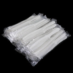 Bulk Disposable Wheat Straw Combs - Individually Wrapped for Hotel, Airbnb, Homeless (Pack of 50)