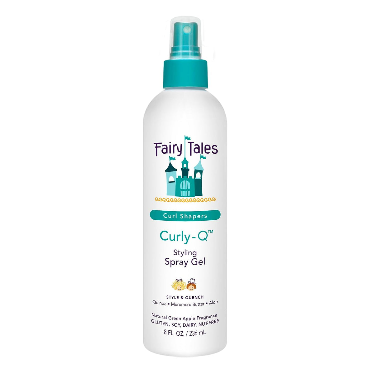 Fairy Tales Curly Q Kids Styling Spray Gel – Paraben, Sulfate, Gluten, and Nut Free – For all Types of Curls Including Multi Cultural Hair – 8oz.