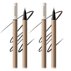 MAANGE Liquid Eyeliner with Fine Brush Tip | Waterproof, Stay All Day Makeup, Smudge Resistant (B101+B201)