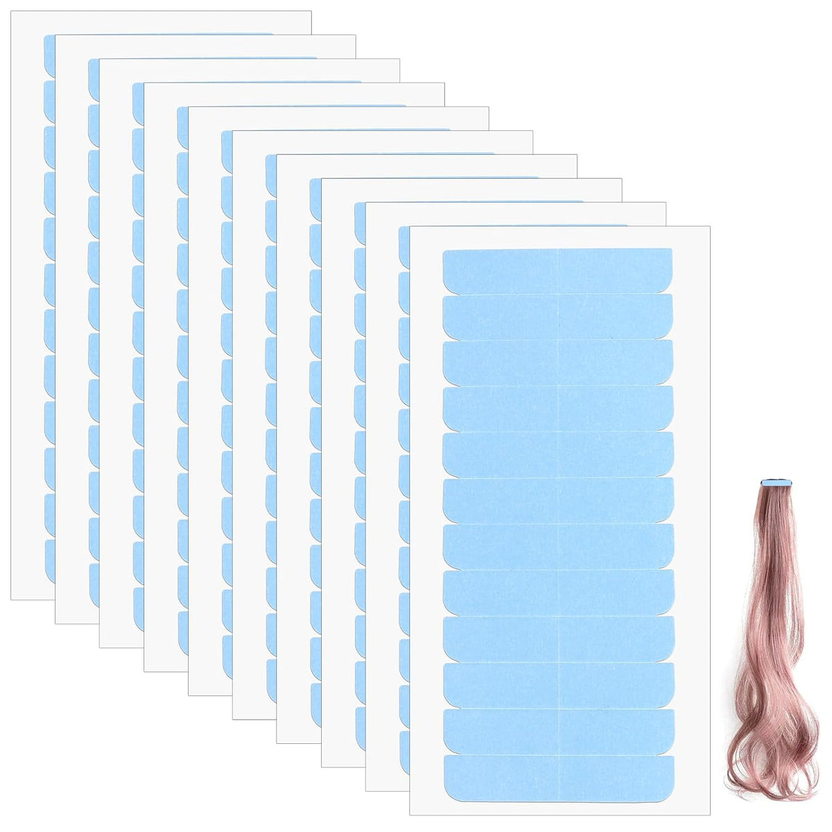120pcs Adhesive Replacement Tape for Hair,Hair Extension Tape,Extensions Invisible Waterproof Double Sided Hair Tape,Tape in Human Hair Extensions Wig Tape Beauty Tools(Black)
