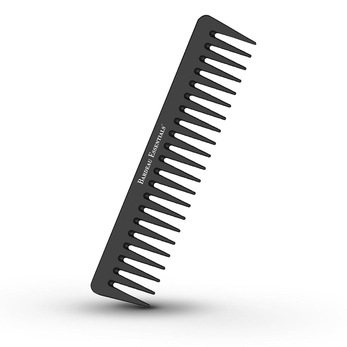 Black Carbon Wide Tooth Comb (7 Inch) - Professional Detangling & Styling Tool for Men & Women, All Hair Types