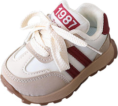 Girls Tennis Shoes Lightweight Thick Sole Sports Sneakers Non Slip Kids Casual Lace-up Running Walking Shoes