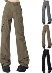 Women Baggy Pants Plus Size High Waight Casual Streetwear Cargo Pants Fashion Hip Hop Wide Leg Jeans with Pockets