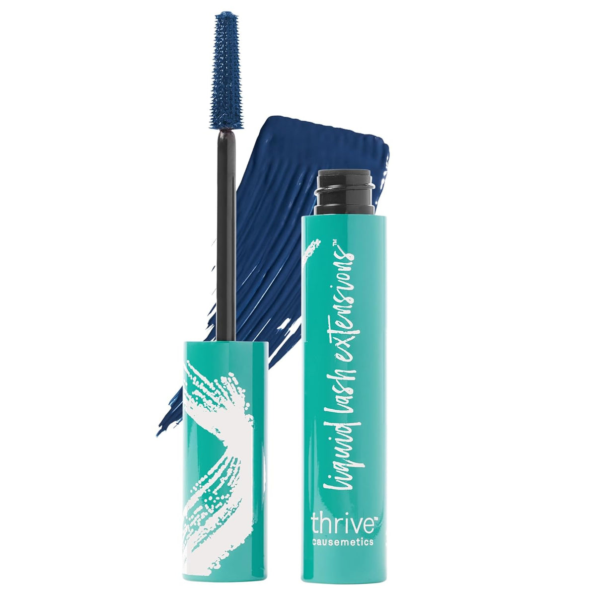 Thrive Causemetics Liquid Lash Extensions Mascara, Tubing Thrive Mascara Lengthening, Volumizing & Curling, Smudge Proof, Washable, No Clumping or Flaking, Vegan & Cruelty Free, Crystal (Brown Black)